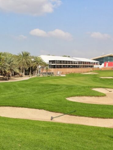 Abu Dhabi Golfclub, Loch 18. Wo jeder (ausser ich) eine Eaglechance hat...