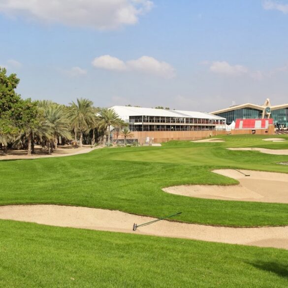 Abu Dhabi Golfclub, Loch 18. Wo jeder (ausser ich) eine Eaglechance hat...