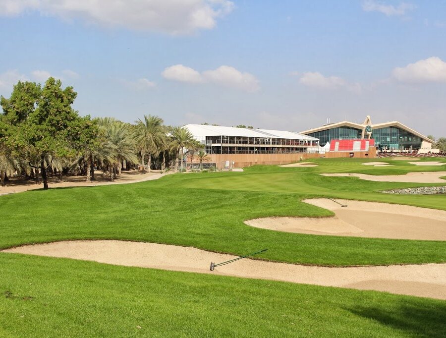 Abu Dhabi Golfclub, Loch 18. Wo jeder (ausser ich) eine Eaglechance hat...