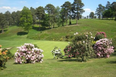 Blick auf das Grün Loch 9 von Hindhead