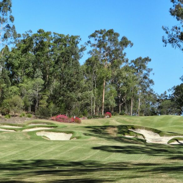 Grün 18 des Brookwater Golf Club