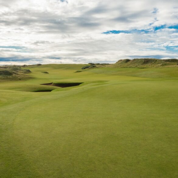Blick zurück auf Loch 3 von Kingsbarns