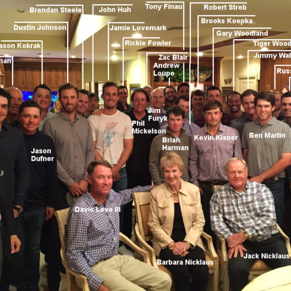 Die Teilnehmer vom Ryder-Cup-Dinner